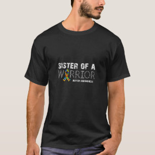 Camiseta Irmã De Um Guerreiro Conscientização Do Autismo Co