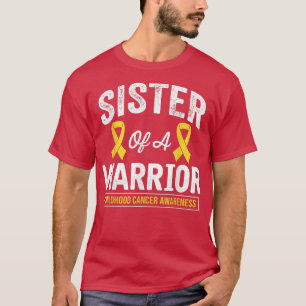 Camiseta Irmã De Um Guerreiro Dourado Cancer De Infância Aw
