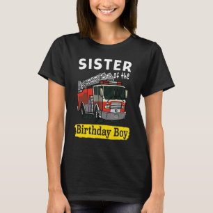 Camiseta Irmã Do Aniversário Bombeiro Bda