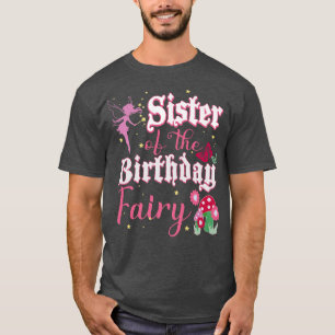 Camiseta Irmã Do Aniversário Fada Princesa Mushroom, Mas