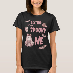 Camiseta Irmã do Assustador Festa Pinkoween Fofa