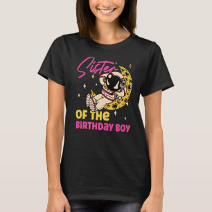 Camiseta Irmã Do Astronauta Do Garoto De Aniversário