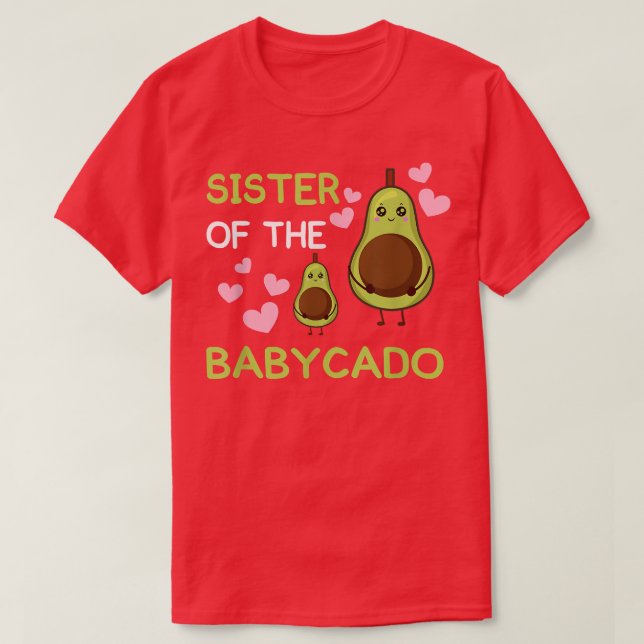 Camiseta Irmã do babycado abacado Guacamole (Frente do Design)
