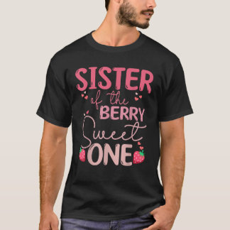 Camiseta Irmã Do Berry Sweet One Strawberry First Bir