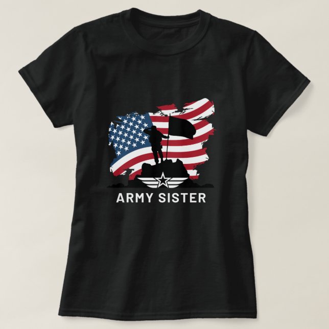 Camiseta irmã do exército (Frente do Design)