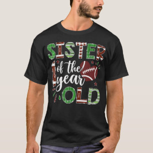 Camiseta Irmã Do Futebol De 1 Ano De Idade Primeiro Anivers