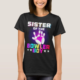 Camiseta Irmã Do Garoto Que Corresponde À Boliche Da Famíli