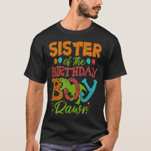Camiseta IRMÃ DO Jovem Nascido Rawr Dinosaur