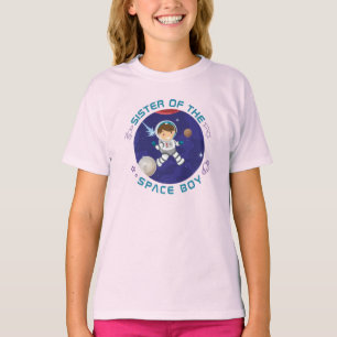 Camiseta Irmã do Menino de Aniversário no Espaço Sideral Pe