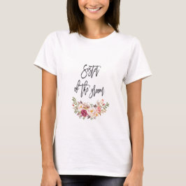 Camiseta Irmã do noivo Blush Floral