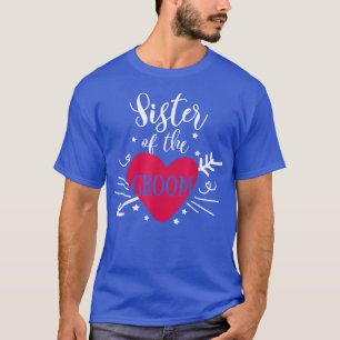 Camiseta Irmã Do Noivo Coração De Seta Casamento Despedida