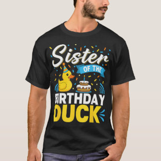 Camiseta Irmã do Pato de Aniversário Ideia Divertida de Ani