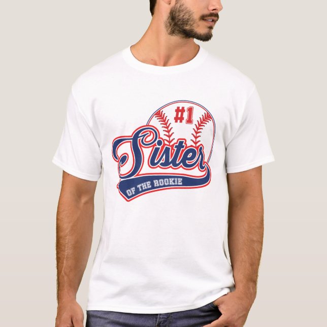 Camiseta Irmã do Rookie de Beisebol primeiro aniversario do (Frente)