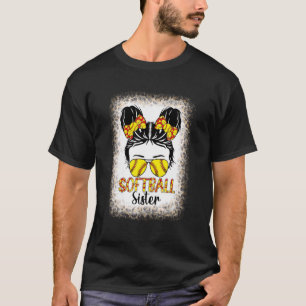 Camiseta Irmã do Softball Mensageira Rapariga do Arma Orgul