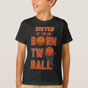 Camiseta Irmã do Sr. Nascido Duas Ll Sketll 2º Aniversário