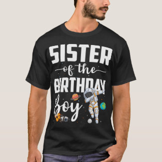 Camiseta Irmã Do Tema Espacial Astronauta Do Menino De Aniv