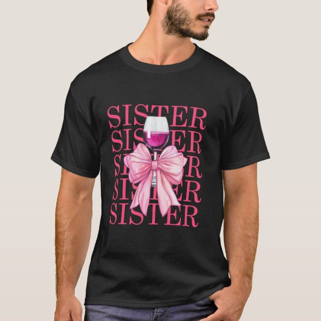 Camiseta Irmã e Arco de Coquetes de Natal Irmã Irmã (Frente)