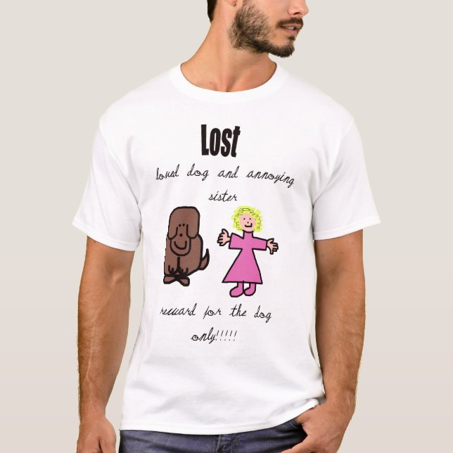 Camiseta Irmã e cão perdidos (Frente)