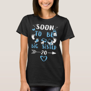 Camiseta Irmã Em Breve Ser Irmã 20 Meninos Dizendo