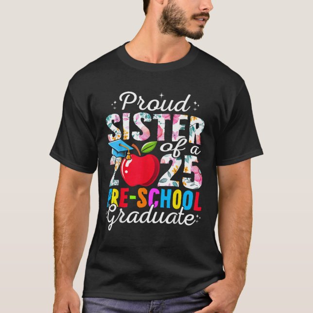 Camiseta Irmã Engraçada De Um Cl De Formando Pré-Escolar De (Frente)