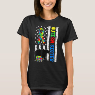 Camiseta Irmã Família Correspondente Conscientização do Aut
