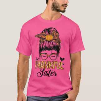 Camiseta Irmã Feliz Engraçado, Obrigados de outono de outon