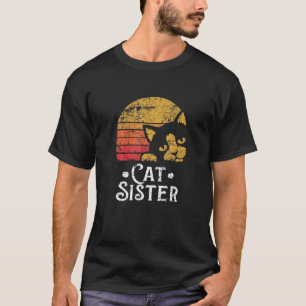 Camiseta Irmã Gata Estilo Vintage Oitenta Gata Retro Distr