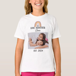 Camiseta Irmã Grande do Arco-Íris Personalizada com Foto