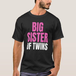 Camiseta Irmã Grande dos Gêmeos Nova Irmã Irmã Irmã Irmã Pr