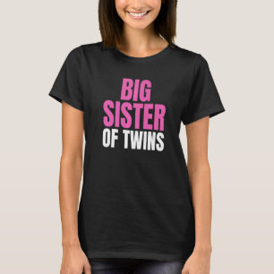 Camiseta Irmã Grande dos Gêmeos Nova Irmã Irmã Irmã Irmã Pr