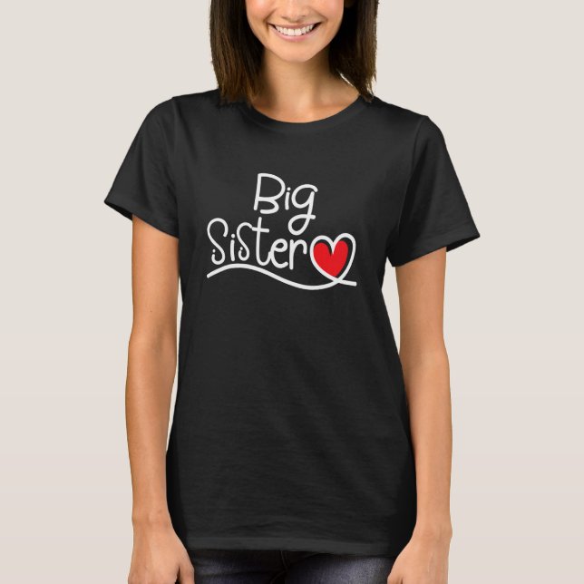 Camiseta Irmã Irmã Irmã Irmã Irmã Irmã Irmã Pequena Irmã Ad (Frente)