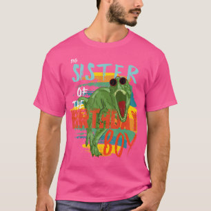 Camiseta Irmã Irmã Irmandade Aniversário T Dinossauro Rex C