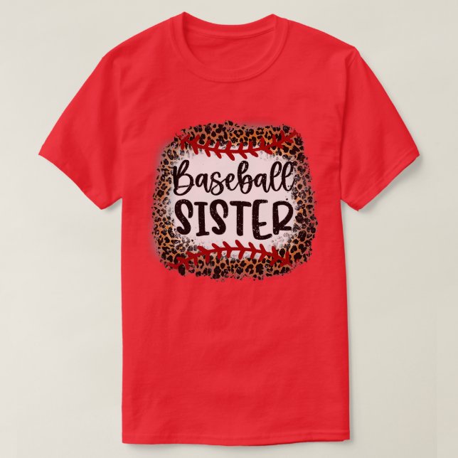 Camiseta Irmã Leopard Beball Irmã do Baseball (Frente do Design)