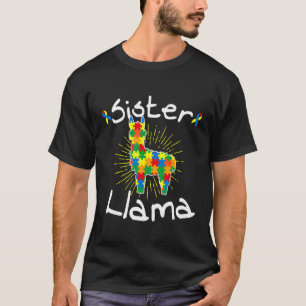 Camiseta Irmã Lhama Peça do Quebra-Cabeça Fita Legal Consci