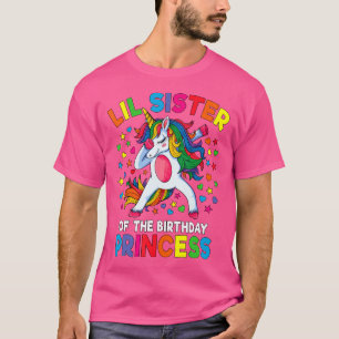 Camiseta Irmã Lil Da Princesa Aniversário Dabbing Unicor