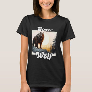 Camiseta Irmã Lobo Correspondente à Tribo da Família Wolves