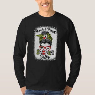 Camiseta Irmã Louca E Orgulhosa, Messer Bun Bleached