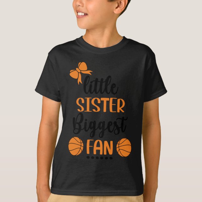 Camiseta Irmã Maior Irmã Fã de Basquete (Frente)