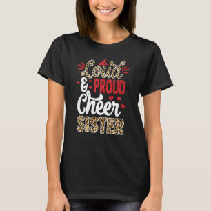 Camiseta Irmã Mais Alta Impressão Fã Leopardo E Pom