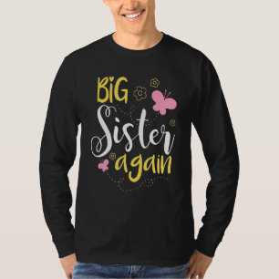 Camiseta Irmã mais nova - Filha mais velha sibilante