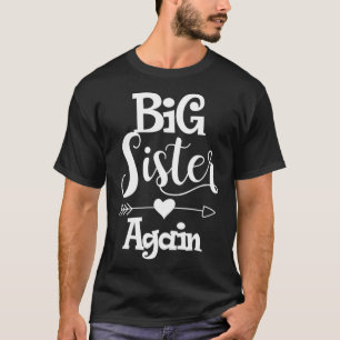 Camiseta Irmã mais nova - Presente para irmãos mais velhos