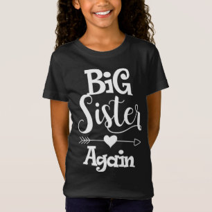 Camiseta Irmã mais nova - Presente para irmãos mais velhos