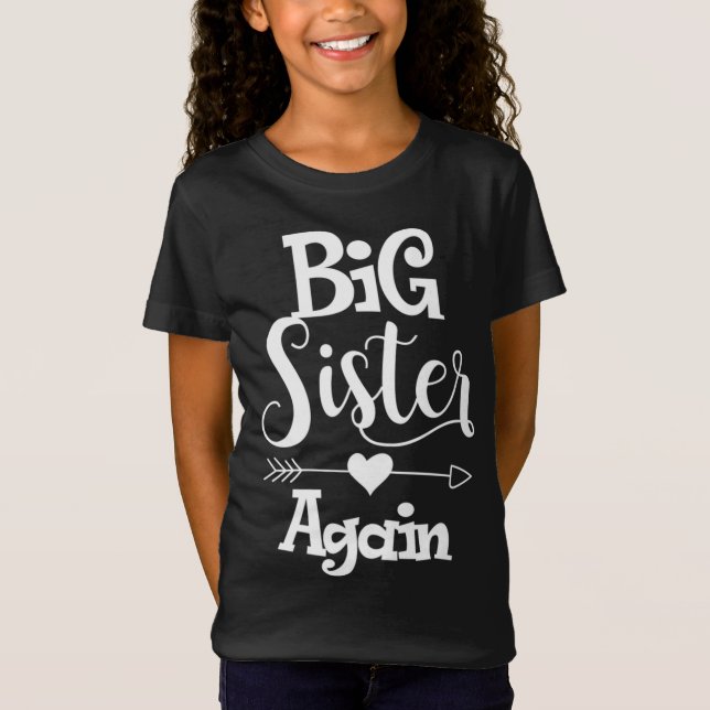 Camiseta Irmã mais nova - Presente para irmãos mais velhos (Frente)