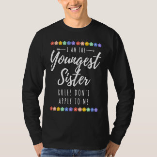 Camiseta Irmã Mais Nova Regras Não Se Aplicam a Mim LGBTQ+