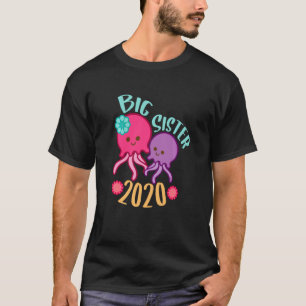 Camiseta Irmã Mais Velha 2020 Oceano Animal Água-Viva Irmãs