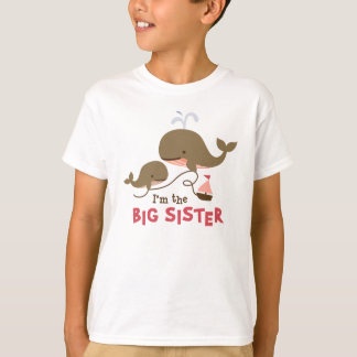 Camiseta Irmã mais velha - baleia da modificação