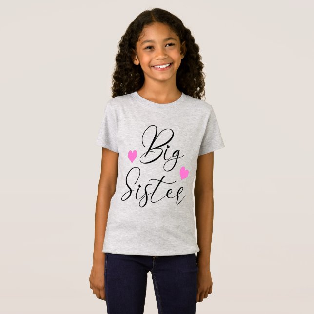 Camiseta Irmã Mais Velha Fofa (Frente Completa)
