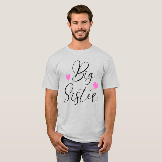 Camiseta Irmã Mais Velha Fofa (Frente Completa)