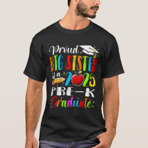 Camiseta Irmã Mais Velha Orgulhosa e Divertida de uma Gradu