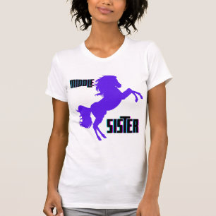 Camiseta Irmã Média Púrpura Brincadeiras